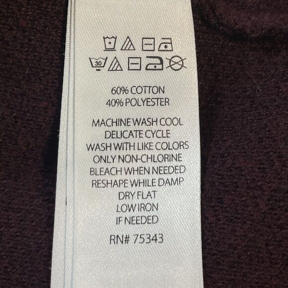 Rachel Zoe Cardigan Sweater Size S NEW Open Front Cardigan Burgundy Zipped Sides - Picture 7 of 8